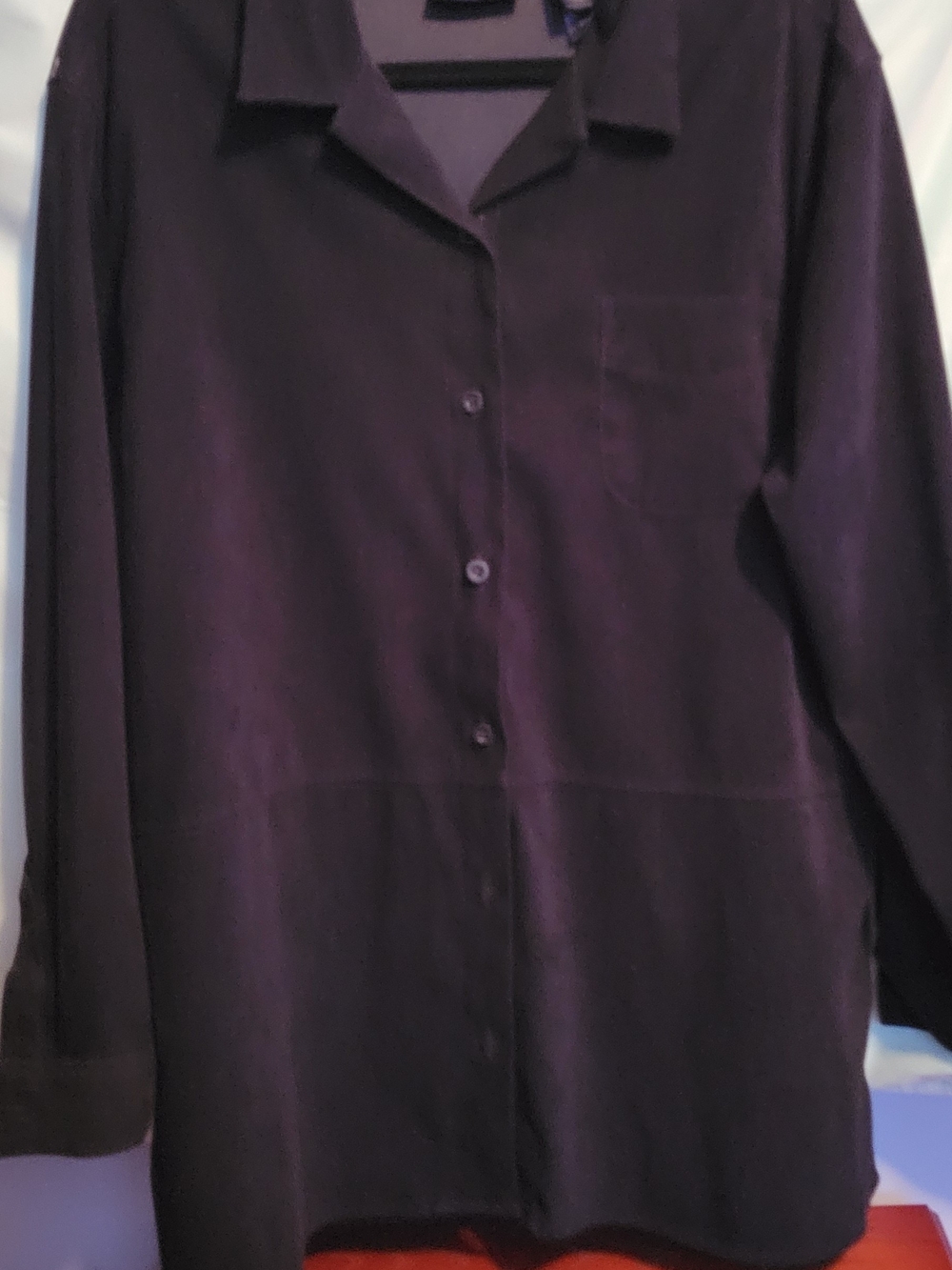 Relaxed Button-Down Shirt in Black